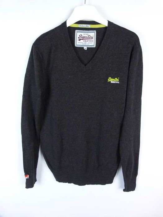 SUPERDRY męski cieńszy sweter z kaszmirem / M