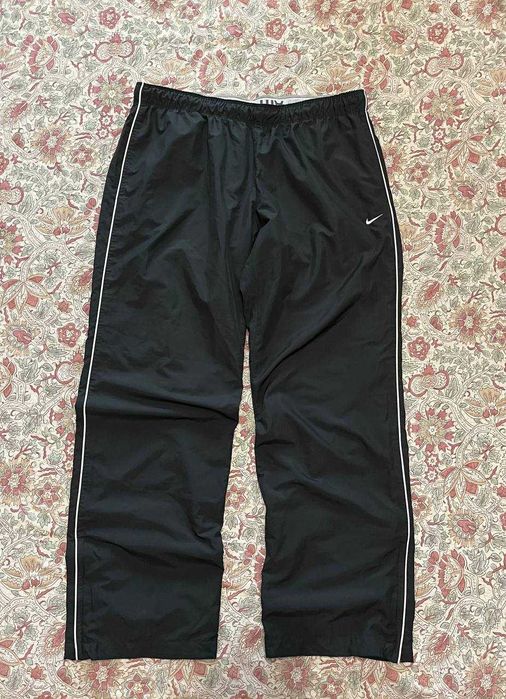 Nike Nylon Track Pants Black White | Size L нейлонки найк спортивні штани з нейлону
