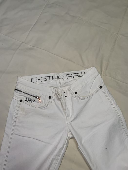 Джинси g star білі