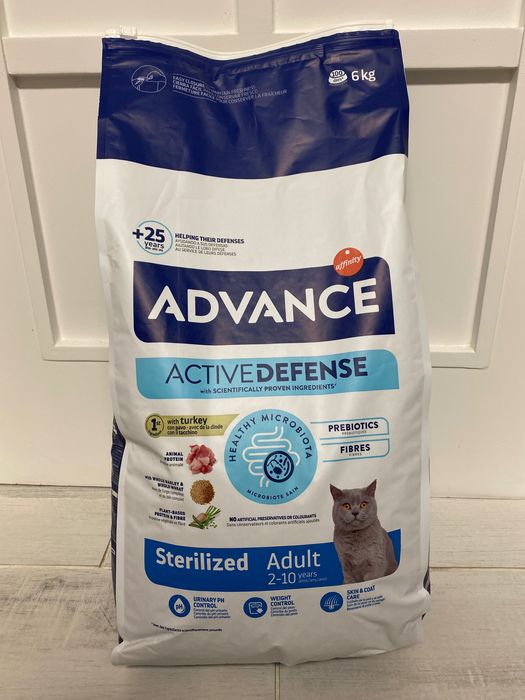 Ração para gatos Advance Adult Sterilized Peru e Cevada (6KG)