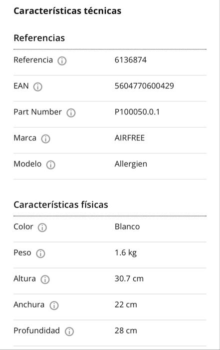 Purificador de Ar Airfree Allergien