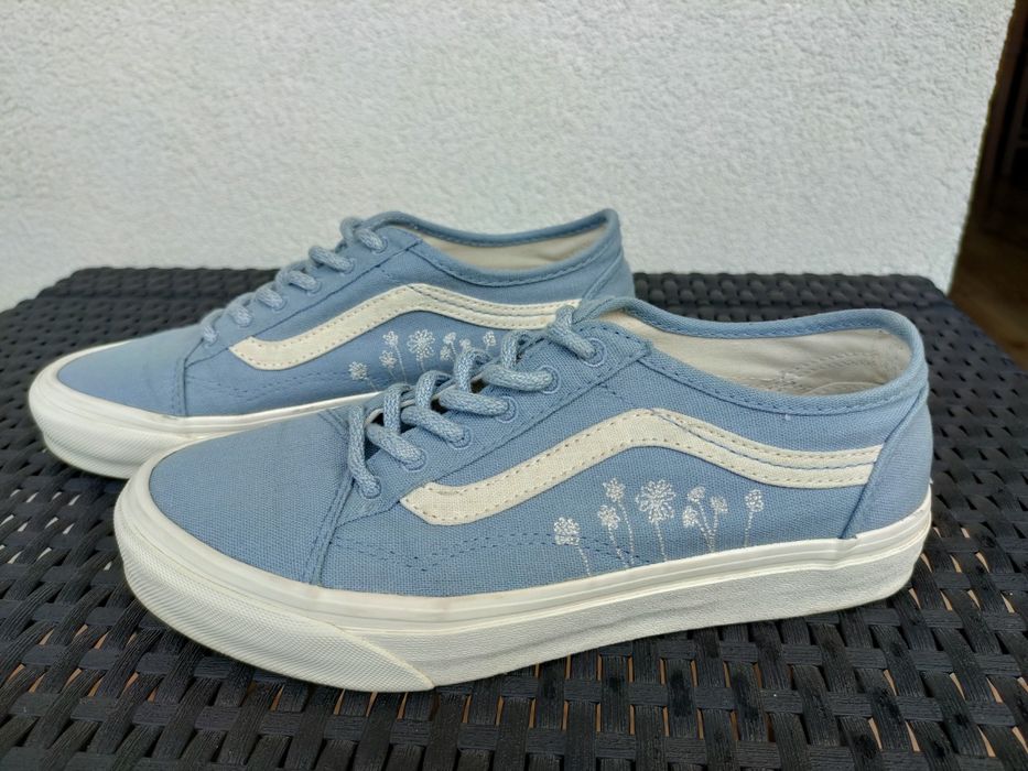 Vans Niebiskie 38 - Old Skool Tapered Eco Theory Embroidered Flowers A