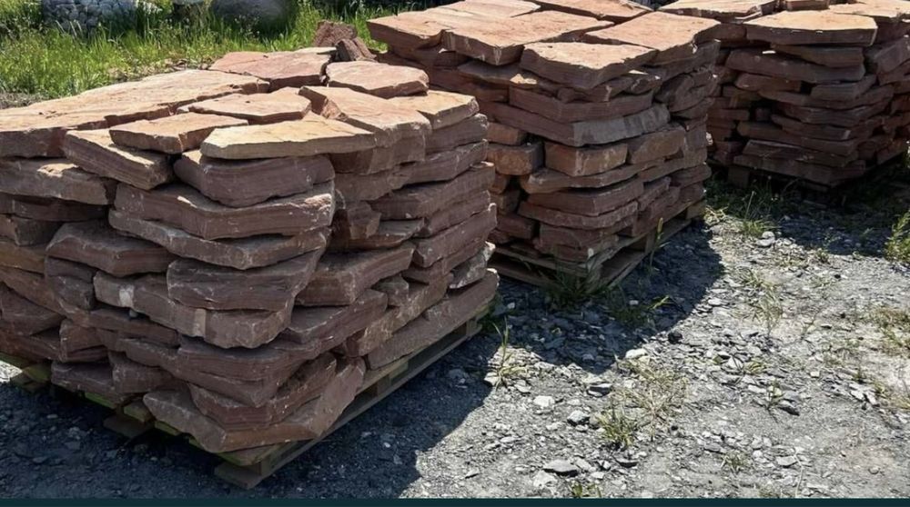 CZERWONY PIASKOWIEC Płyty Ścieżka Kaskada Oczko Wodne Kamień Ogrodowy