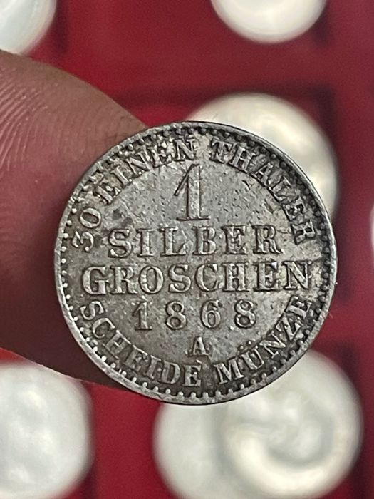 Moeda em prata 1868 1 Groschen