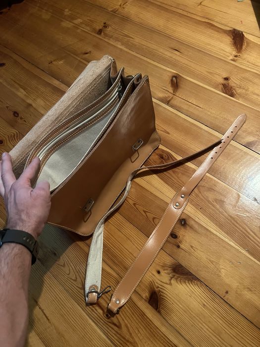 Torba, teczka ze skóry naturalnej - nowa
