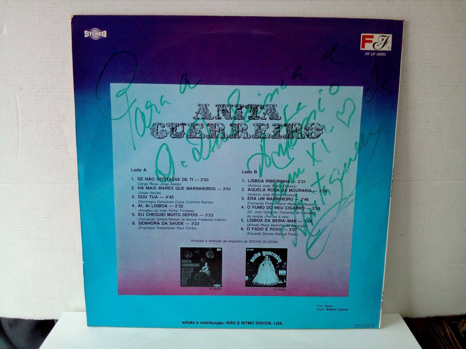 2 Disco de vinil Anita Guerreiro - Cheira A Lisboa