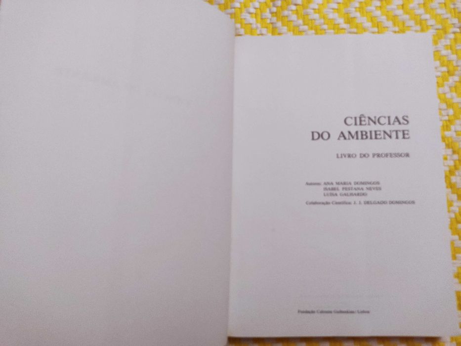 iências do Ambiente – Livro do Professor