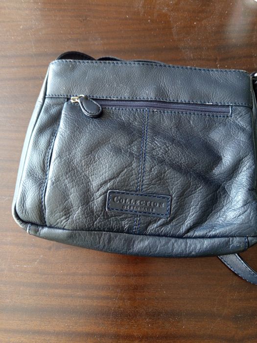 Skóra - torebka granatowa firmy Debenhams