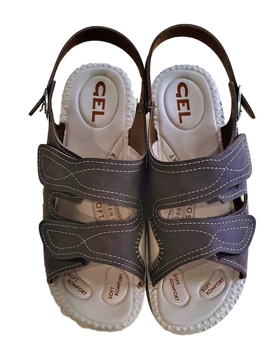 Wygodne damskie sandały zdrowotne na elastycznej podeszwie rozm 39