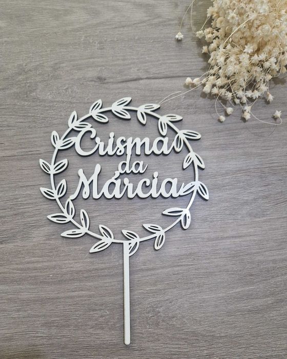 Topos Bolo em Madeira personzalizados
