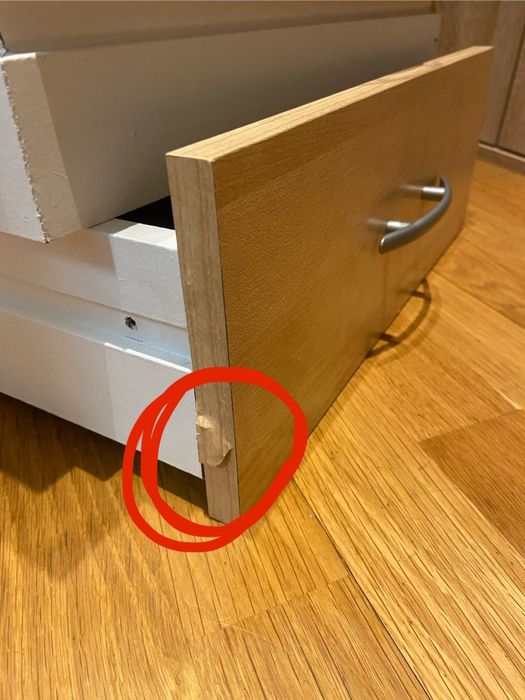 Secretária de madeira c/ 3 gavetas