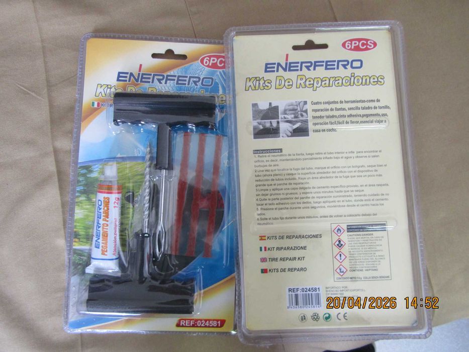 Kit Profissional de Reparação de Furos em Pneus