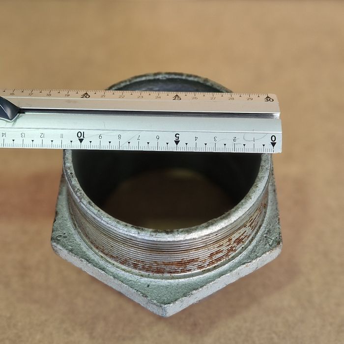 Casquilho Duplo Galvanizado 4" - Novo