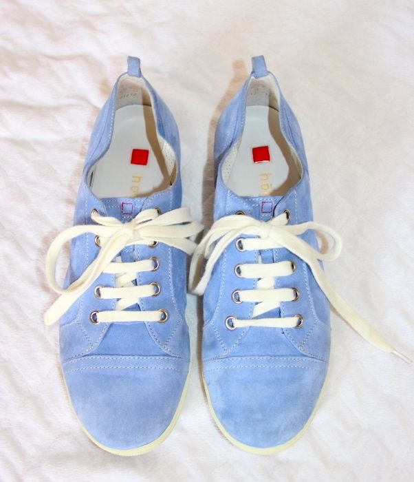 HOGL niebieskie zamsz skóra trampki sneakersy 39 skórzane blue
