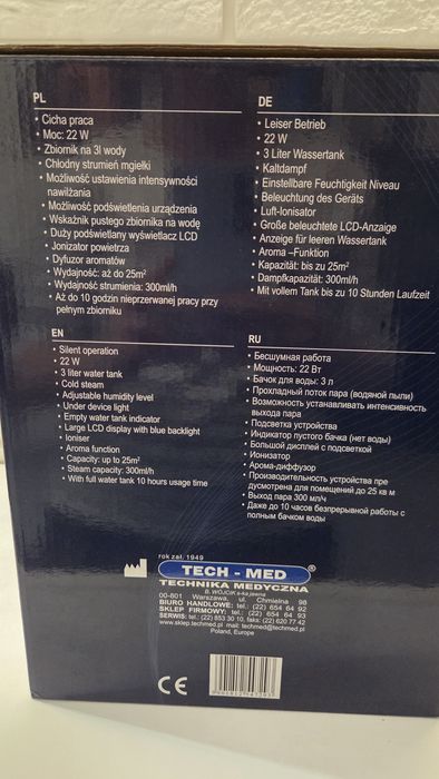 Ultradźwiękowy nawilżacz powietrza z jonizatorem