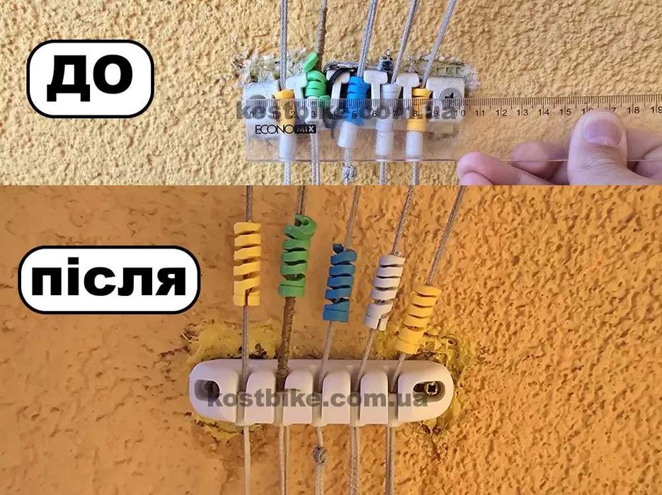 Фіксатор мотузок для сушарки білизни речей, тримач, кріплення на стіну