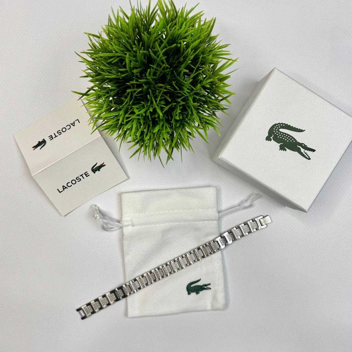 Чоловічий браслет Lacoste | Срібний Браслет Лакоста, серебряный браслет, мужской