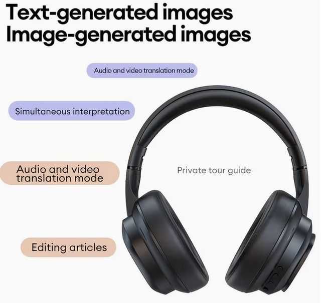 Hundai X1 PRO BT 6.0 nauszne z 100 języków