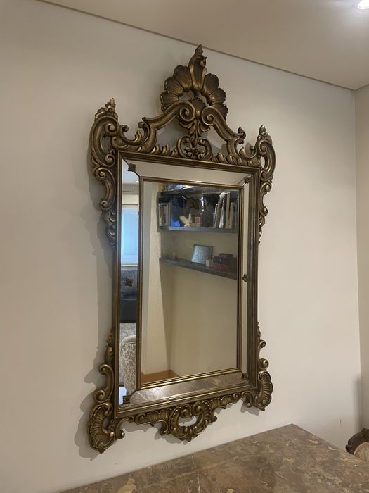 Espelho decorativo clássico estilo Luís XV