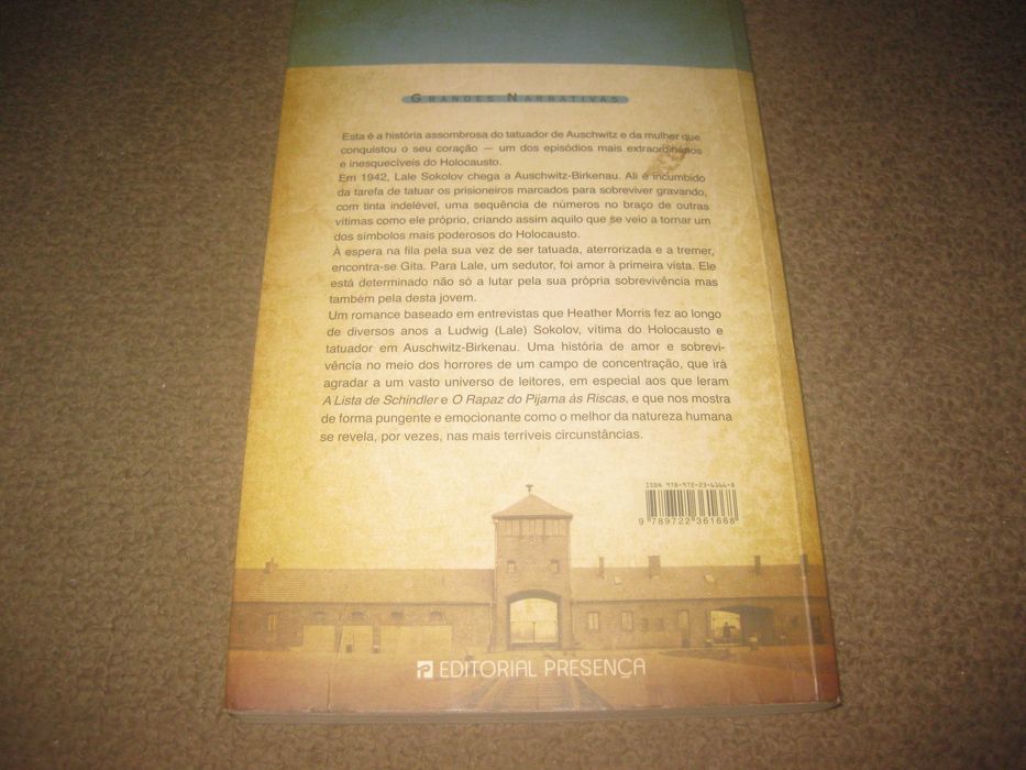 Livro "O Tatuador de Auschwitz" de Heather Morris