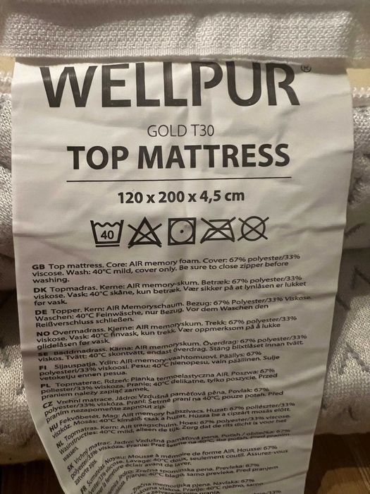 Materac Wellpur GOLD T30 120x200x4.5