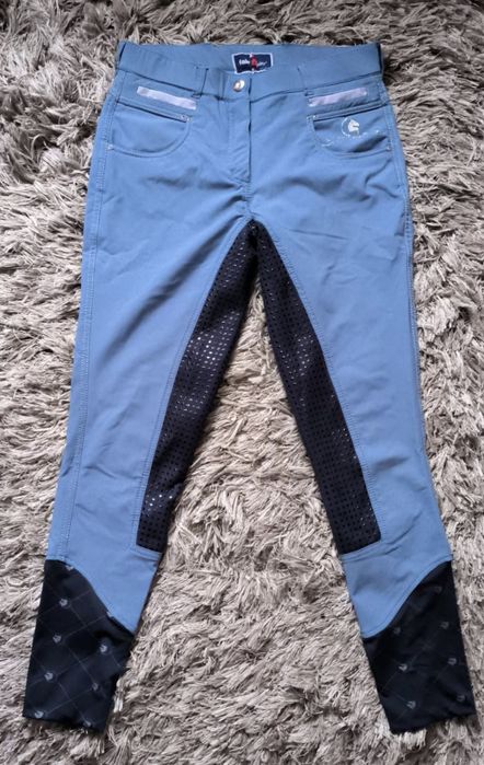 Bryczesy jeździeckie damskie, pełny lej silikonowy, Fair Play, M (38)