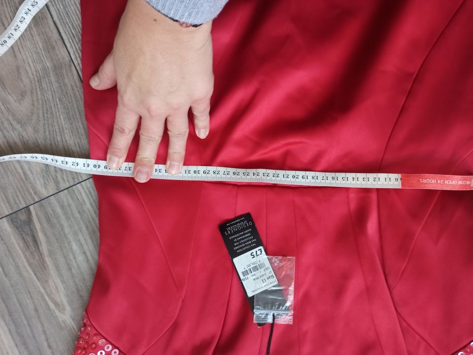 Debenhams Julien by Macdonald  nowa czerwono/malinowa Sylwester piękna