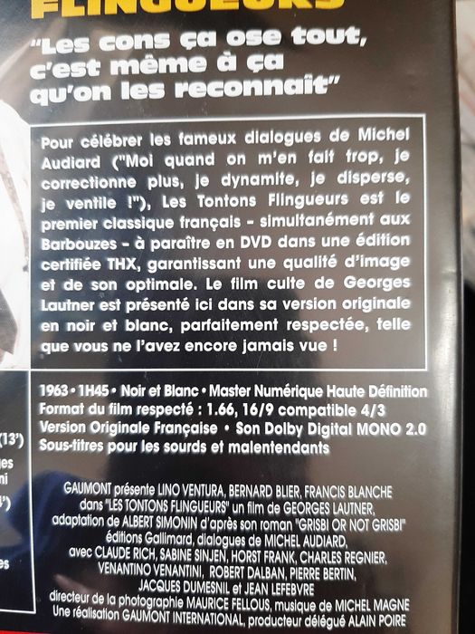 Georges Lautner – Les Tontons Flingueurs - Lino Ventura, B. Blier