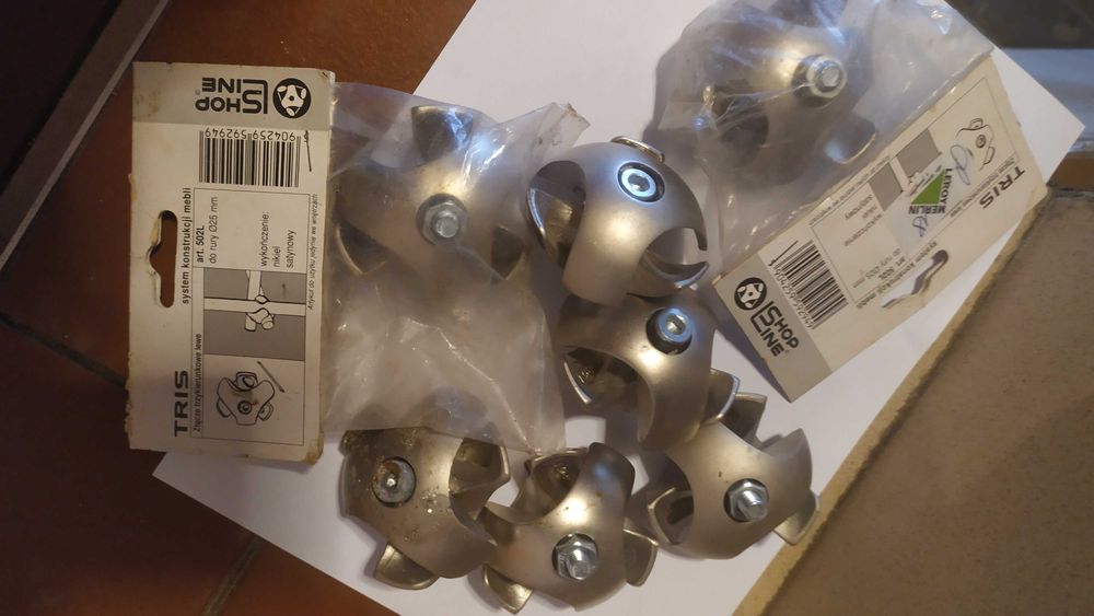 Tris system montażu mebli rurowo- kulowe w zestawie 6 sztuk