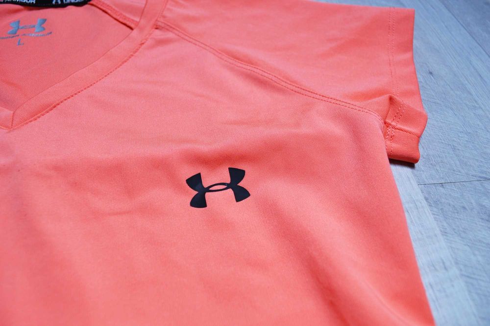 Pomarańczowa koszulka Under Armour sportowa L