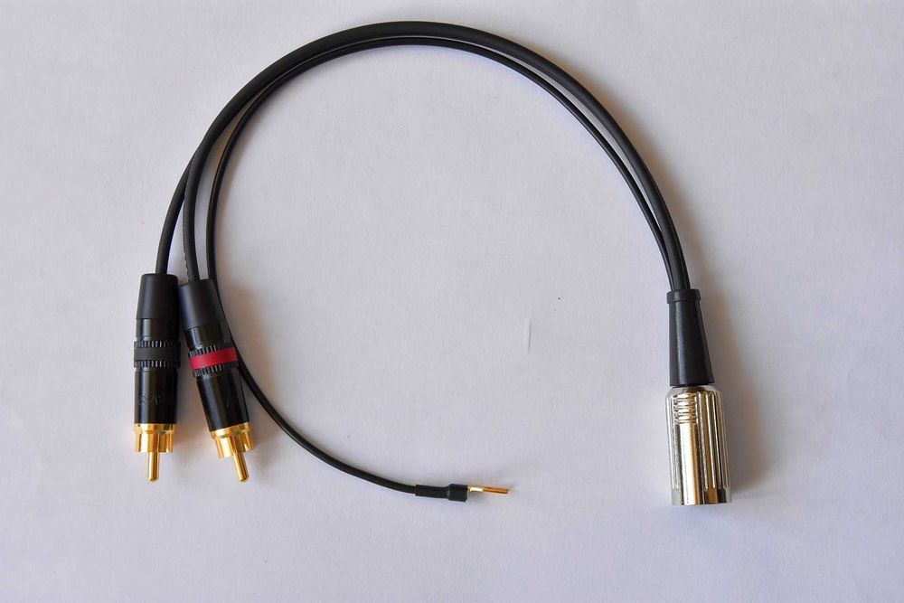 Przejściówka adapter do gramofonu DIN 5 Mogami DIN5/180 2RCA kabel masowy przejściówka adapter