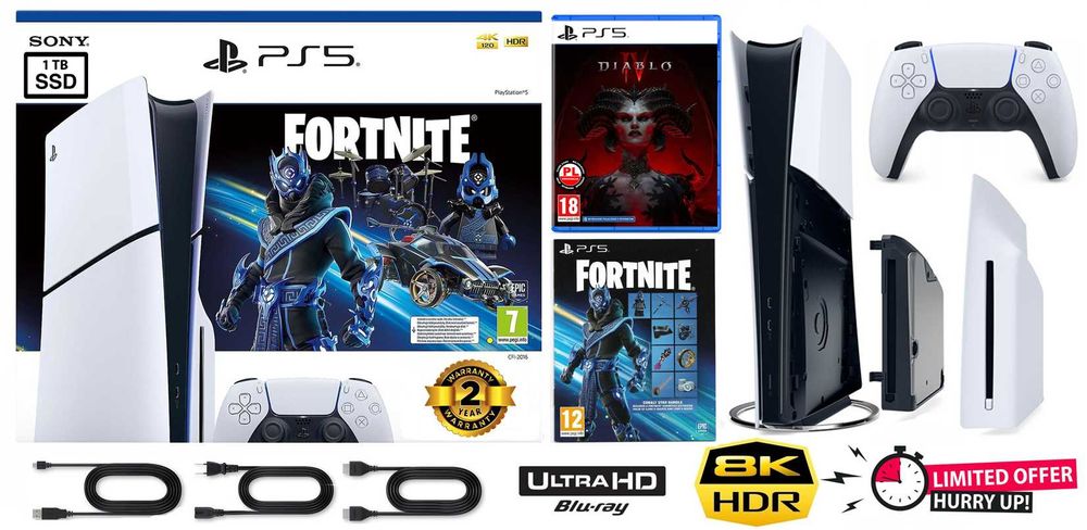 PS5 Slim 1TB 2016 + gra DIABLO 4 + pad Dualsense = NOWA PlayStation 5
