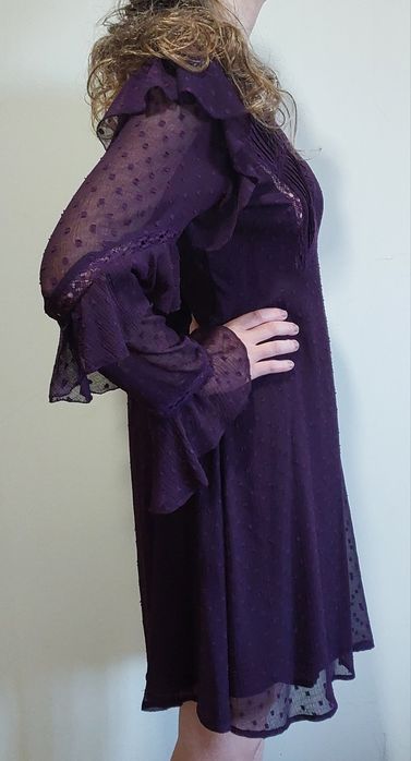 Vestido Festa Roxo NOVO, M-L