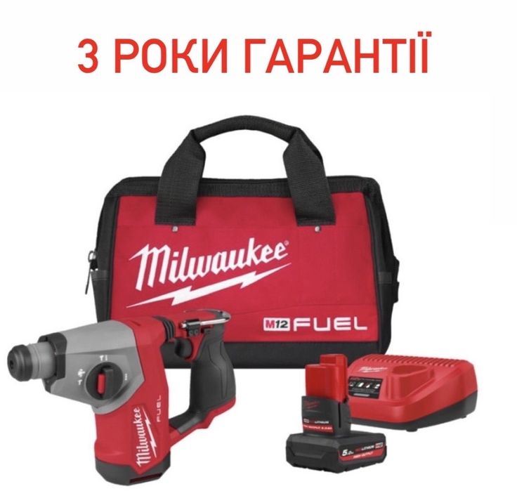 Перфоратор акумуляторний SDS-PLUS MILWAUKEE M12 FHAC16-501BRF (1,15Дж)