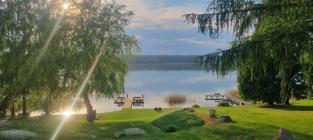 Domek nad jeziorem z własną linią brzegową Mazury Ryn, Rybical - Adaś