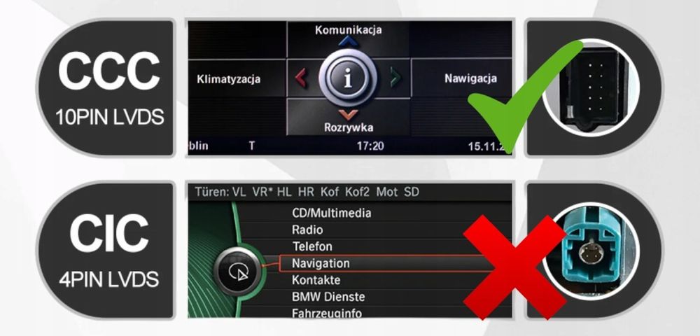 Radio Android do BMW E60 E90 CCC / Android Auto Carplay 4+64 GB