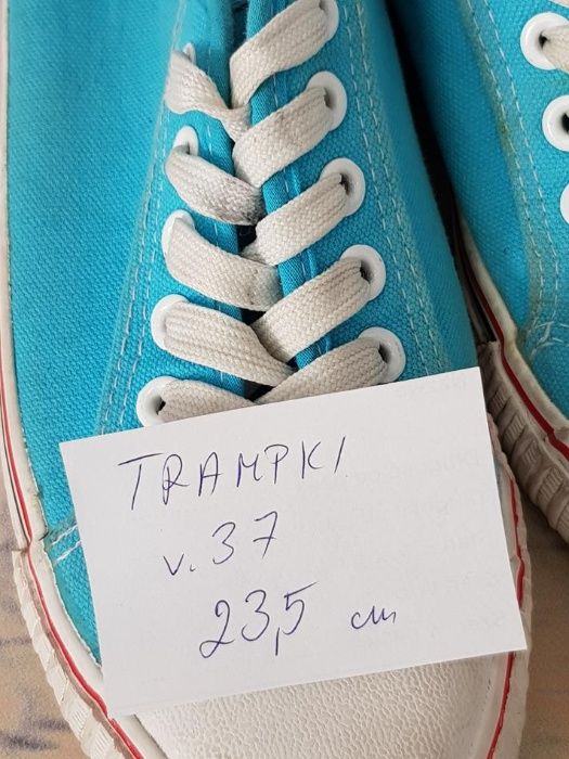 Trampki do szkoły na białej podeszwie 37/23,5 cm