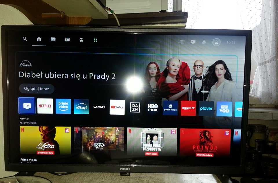 TV Smart 24-cale, obsługa HEVC, Wifi, Netflix, YouTube i inne