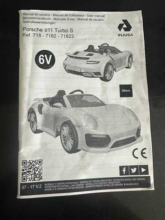 carro de criança PORSCHE 911 TURBO S  - com bateria nova (em garantia)