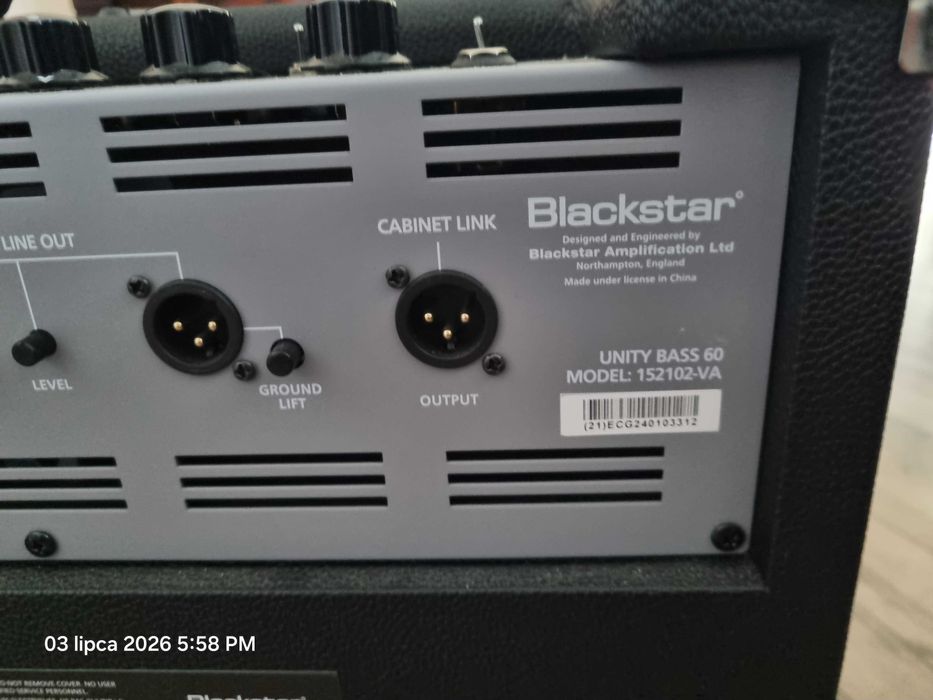 Wzmacniacz do basu Blackstar 60 na gwarancji jak nowy