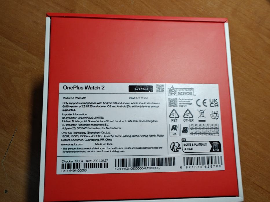 Смарт-годинник OnePlus Watch 2 Black Steel