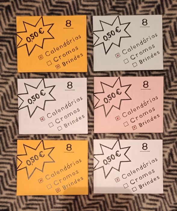 Lote de Saquetas Seladas de CALENDÁRIOS