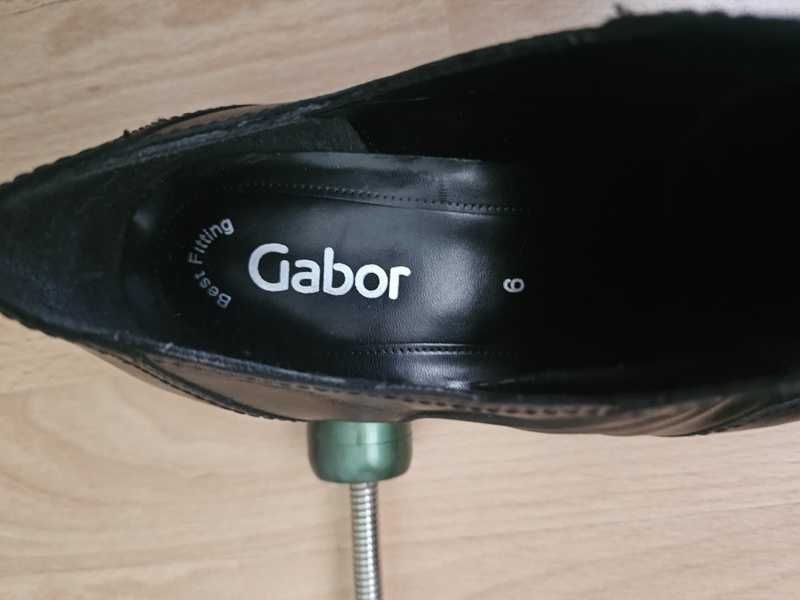 Półbuty skórzane Gabor 38(25cm) czarne