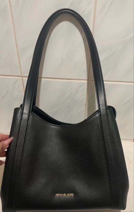 Skórzana Torebka Michael Kors Rosemary Large Shoulder Bag | Czarna | Stan Idealny