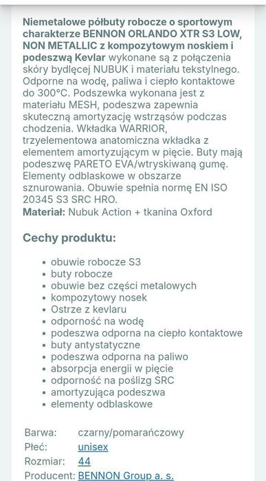 Buty robocze BENNON