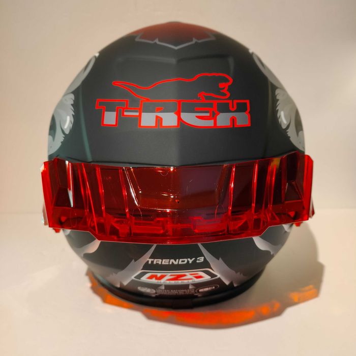 Capacete NZi T-rex c/viseira escura+transparente mota novo
