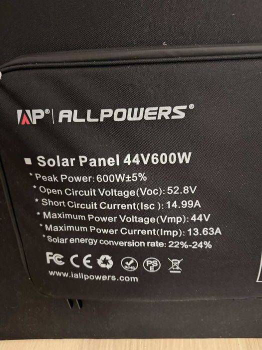 Allpowers 600W panel solarny składany mobilny