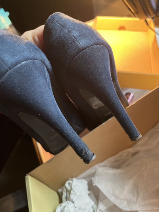 Szpilki buty na obcasie granatowe platforma 38 basic Jenny Fairy