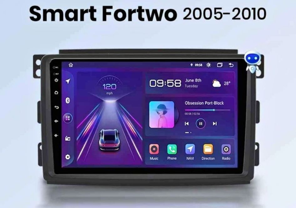 Auto Rádio Smart Fortow Android GPS Bluetooth Carplay USB 2gb 32gb
