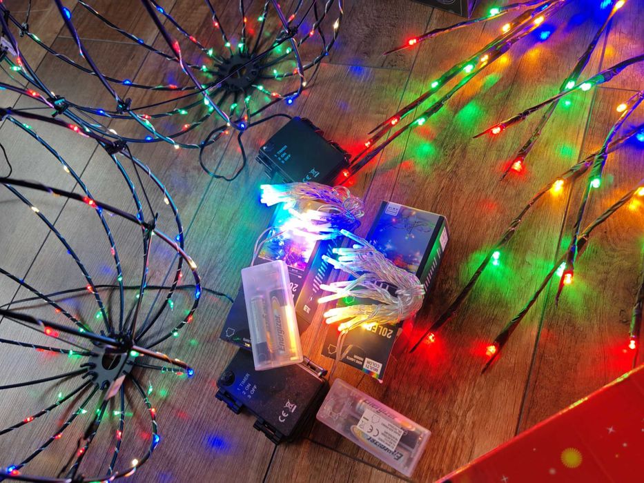 Zestaw świątecznych iluminacji multikolor światełka LED RGB